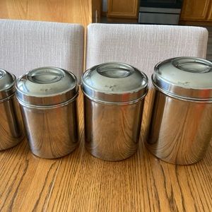 Canister Set, Stainless Steel 4 PC